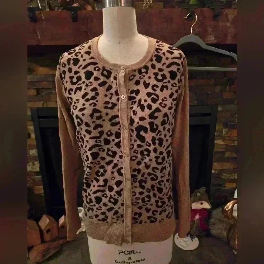 Animal print cardigan